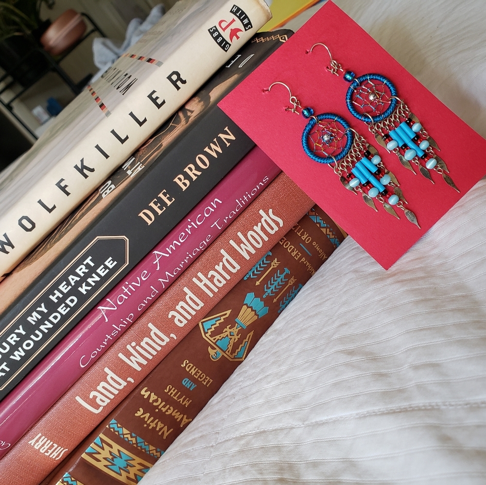 Blue Dream Catcher Earrings